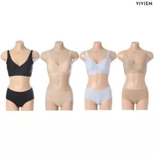 [롯데백화점]비비안 심리스 후크형 릴렉스브라&심리스팬티SET 4컬러택1 BR1776A BR1776B BP1776A BP1776B