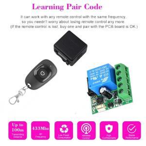 범용 게이트 리모컨 스위치, 릴레이 리시버 미니 모듈 LED 차고 문짝, 433 Mhz, DC 12V 10A