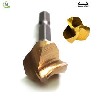 블랙불 스텐용 사라기리 카운터싱크 코발트+티타늄 20mm 3날형 면취 면치 홀커터 접시머리