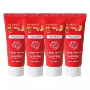 (4개)푸드어홀릭 매끈보들촉촉 발크림/엘라스틴 콜라겐 풋크림 60ml