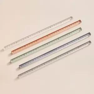 아트박스 오피스큐 롭다 아크릴스틱자 30cm Violet Fog 모나미