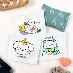 [오피스스쿨] 토단 따뜻 캐릭터 핫팩 주머니 1인세트 (3종 택 1) DIY 인지활동 단체만들기수업 색칠꾸미기