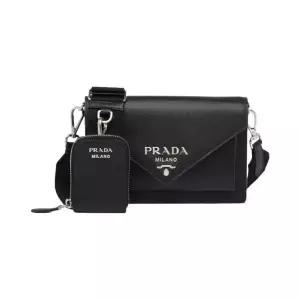 Prada 프라다 사피아노 레더 미니 엔벨로프백 블랙