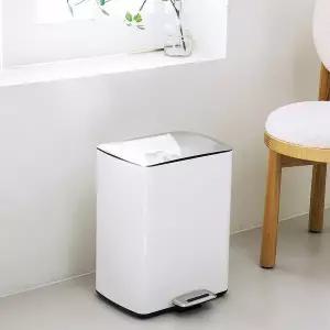 [리빙플랜트]사각사각 페달 휴지통 20L 무소음 쓰레기통