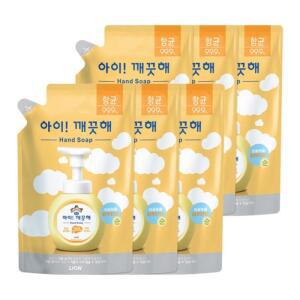 [기타] 아이깨끗해 핸드워시 손세정제 파우더향 450ml 리필용 순향 x 6개입 대용량
