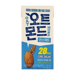 롯데칠성 오트몬드 저당 언스위트 190ml 저칼로리 신상