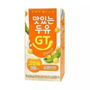 GT두유 고칼슘 달콤한맛 두유 190ml x 72팩 / 팩두유