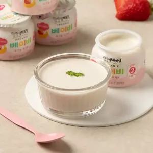 상하목장 유기농 베이비 요구르트 딸기&바나나 340g (85g*4)