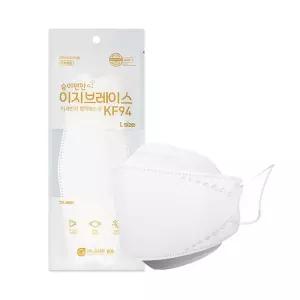 이지브레스 미세먼지마스크 KF94 대형 흰색 50개입 일회용 마스크