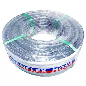 국산 식품용 스프링호스 38mm X 40M 무독성 분말이송 고압 물 호수