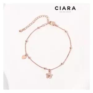 CIARA 14K Vezzano 데이지 플라워 샤이닝 팔찌(GoldPlated)