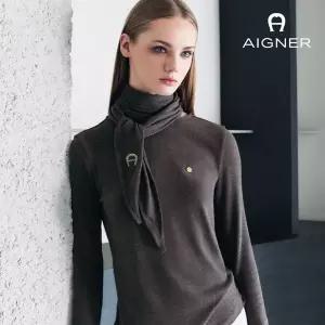 아이그너 25FW 롱 슬리브 스카프 탑 1종