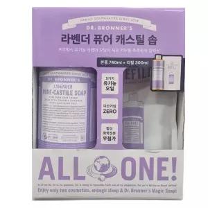 닥터브로너스 라벤더 퓨어 캐스틸 솝 740ml+300ml