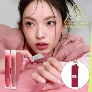 3CE Velvet Lip Tint Plush 벨벳 립 틴트 플러쉬 1+1[증정]3CE 미니 틴트 1.5g(랜덤) +벨벳파우치 키링-레