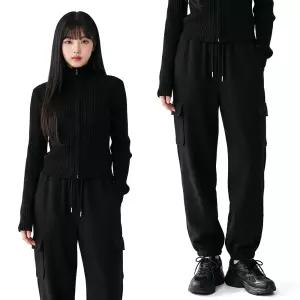 카고 조거 핫팩 팬츠 방한 남녀공용 스포츠 의류 기모 일자 팬츠 3color 빅사이즈 S~2XL