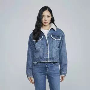 [버커루]여성 크롭 에코퍼 자켓 (B224DJ530P)