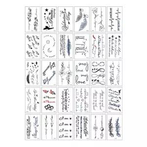 타투스티커 E SET (30P) 헤나 패션 마스크 문신 판박이