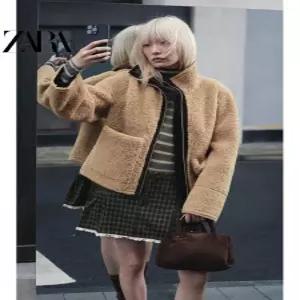 ZARA 자라 여성용 ZW 스탠드업 칼라 리버서블  재킷 3548242 756