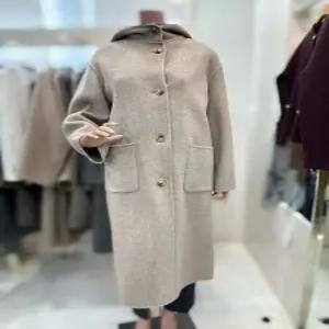 [올앤선드리]롱 후드 캐시 핸드메이드 코트 A5WBHJ832