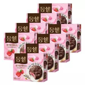 몽쉘 생크림케이크 딸기 408g 8개 (1BOX)