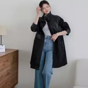 [르포엠]엘리엇 브리티쉬 램스킨 레더 트렌치 점퍼