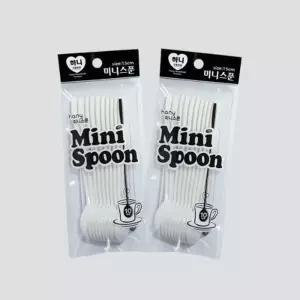 하니 일회용 미니-스푼 15cm 10P/스푼/플라스틱/숟가락/숫가락/미니/수저/세트/1회용/디저트/도시락/셋트