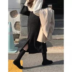 [모어렌] [MADE] 로에느 H라인 코듀로이 롱 스커트[tsk0702]