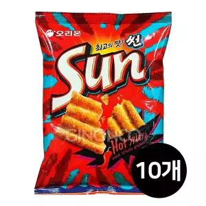 오리온 썬칩 핫스파이시 66g 10개 통곡물 과자