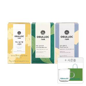 오설록 베스트티 3종세트 60입 (허니살구향+순수녹차+삼다꿀배티)+증정(유리머그 320ml, 1개+ 러닝 쇼핑백(소), 1개)