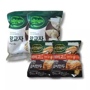 비비고 왕교자 1.05kg 2개 + 수제진한 고기만두 400g 2개