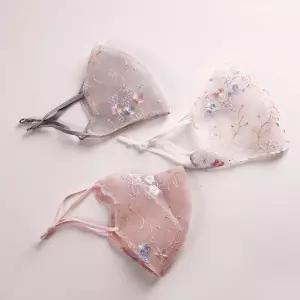 럭셔리 자수 레이스 마스크 결혼식 신부 혼주 한복마스크