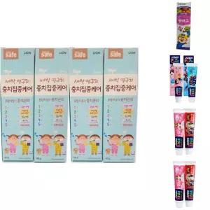 (60g 4입) 키즈세이프 키즈 충치케어 치약 푸르티민트향/아이/아동/어린이/기능성/치석/제거/아기/구취