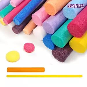 백업 스펀지 막대 (10색혼합) 10/20/30/50파이 100cm 48cm 미술 준비물 공예 DIY 만들기재료 원형 가래떡 스티로폼 폼막대