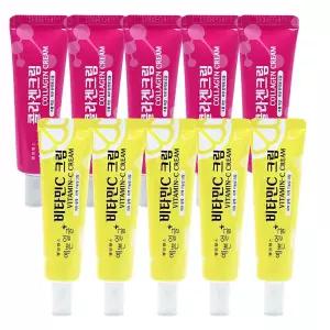 예쁜얼굴 콜라겐크림 25ml 5개 + 예쁜얼굴 비타민C크림 5개 세트