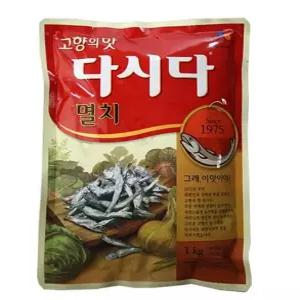 학교 조미료 산들애 백설 식자재 골드 멸치다시다1kg 분말조미료 수앤서23
