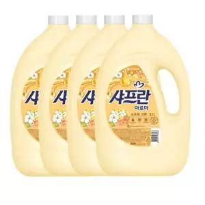 기분좋은향기 샤프란 섬유유연제 소프트코튼 3.1L 4개