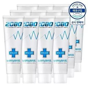 [애경]2080 뉴샤이닝 화이트 베이직 치약 120g ,12개