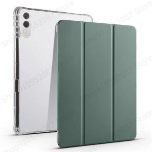 호환 레노버 요가 탭 11.1 tb710fu 케이스 (펜 홀더 포함) 삼단 접이식 PU 소프트 백 스탠드 태블릿