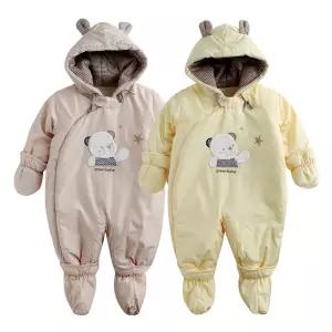 [그린베베] 국내생산 영유아 겨울용_하이곰곰 패딩 우주복 3종셋트