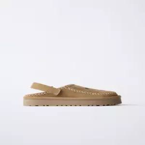 자라 키즈 ZARA KIDS 플라워 자수 클로그 - 브라운 2523730700347277