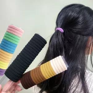 도톰 심플 미니 헤어 액세서리 밴드 머리 끈 20개 여아 한 대용량 고무줄 세트
