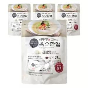 해통령 육수한알 진한맛 코인 육수 25개입 100g 4개