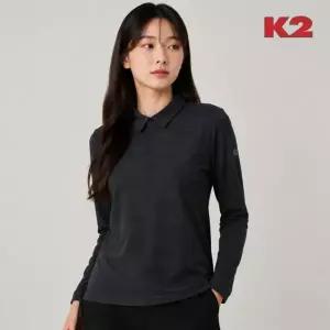 [롯데백화점]케이투 여성 가을 간절기 긴팔 카라 티셔츠 KWU24282