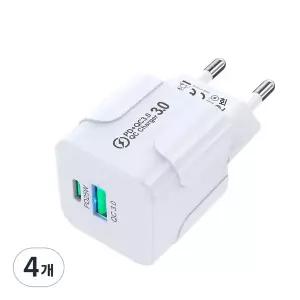 25W 사각접지 초고속 충전기 포트 USB+PD 애플 아이폰 아이패드 삼성 갤럭시 픽셀 고속전원 어댑터