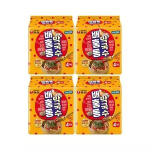 [소비기한 임박] 농심 배홍동막국수 114g, 4입, 4개 (총 16개)