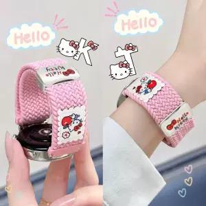씨플 갤럭시 워치 8스트랩 밴드 키티 산리오캐릭터 웨빙나일론울트라 5pro 스포츠 워치 여자 친구 선물