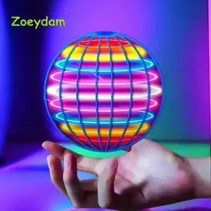 플라잉 볼 서스펜션 컬러 LED 자동 부메랑 블랙 테크 매직 토이 자이로스코픽 반중력