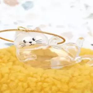 메모리얼 고양이 털 보관 키링 드러누운냥이 털뭉치키링 고양이털 보관키링 반려 동물털키링