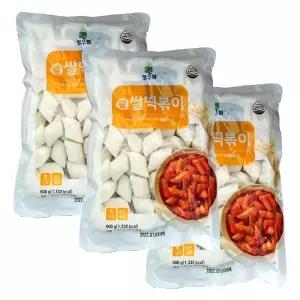 산돌식품 청우림 쫄깃쫄깃한 왕 쌀떡볶이 600g 3개