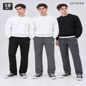 [배러댄버디][리퍼브제품] GUESS 남자 트레이닝 기모 팬츠 3종세트